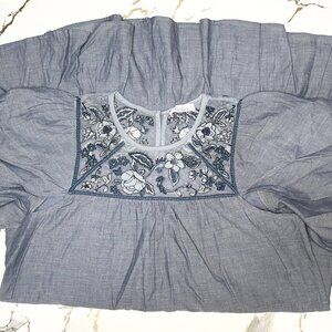 Parker Embroidered Blue Dress